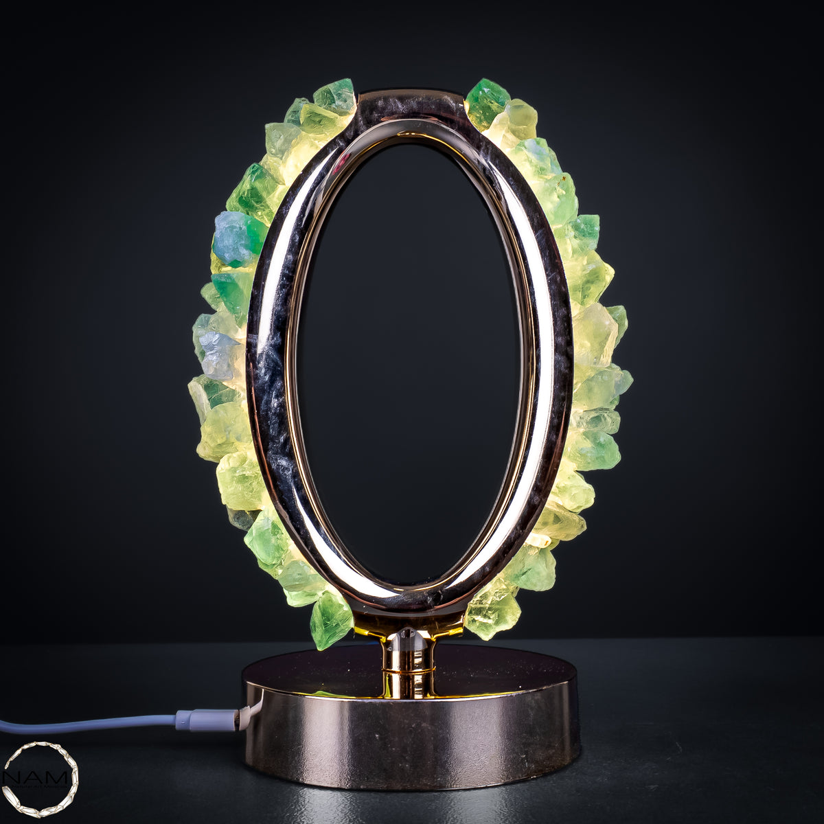 Natürliche Fluorit-Lampe aus Brasilien – 501,11 g