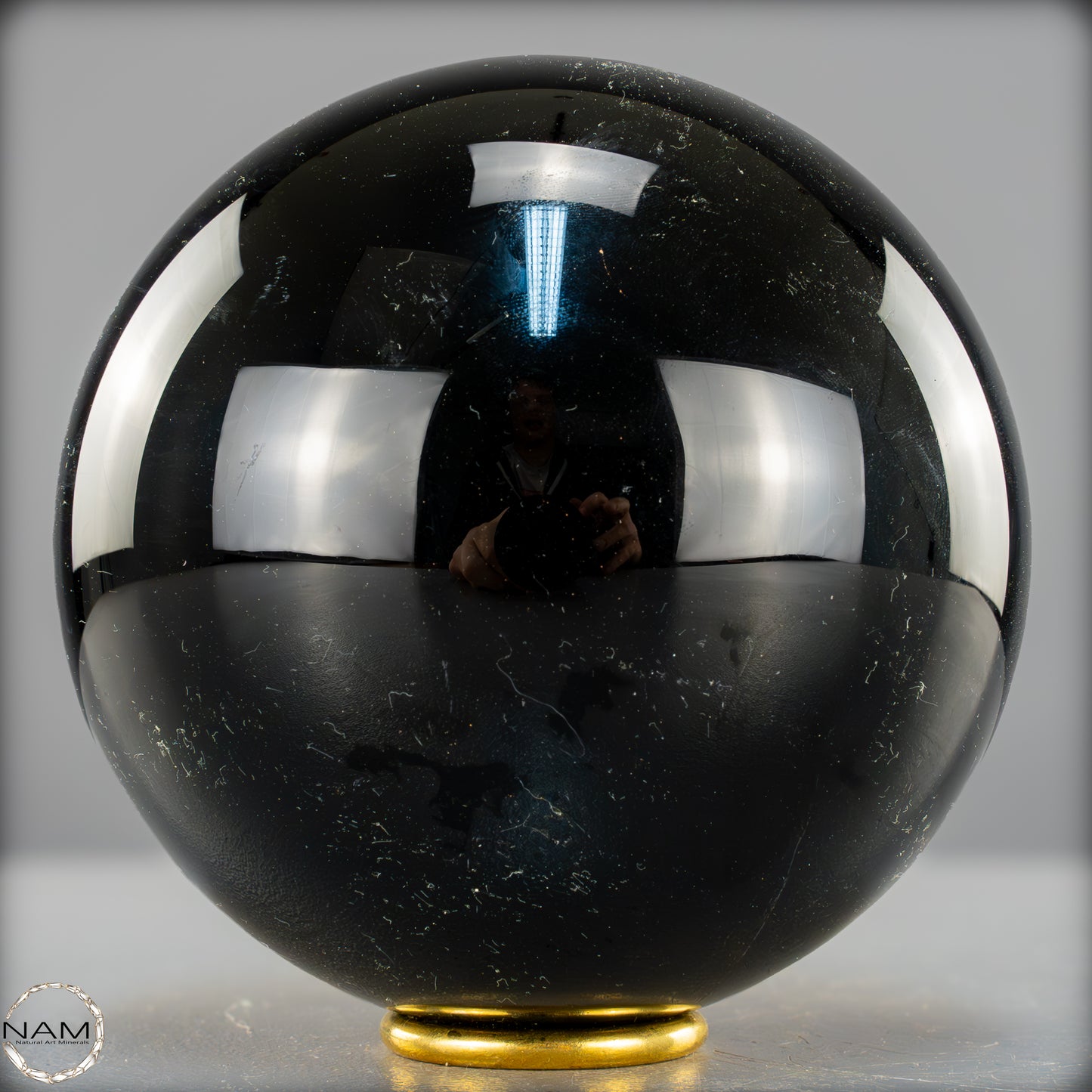 Natürliche Schwarze Obsidian Kristall-Kugel - 2429,08g - 132mm