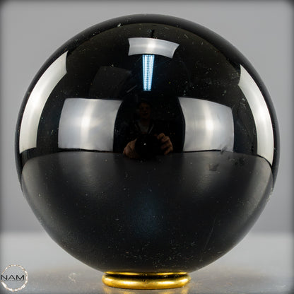 Natürliche Schwarze Obsidian Kristall-Kugel - 2429,08g - 132mm