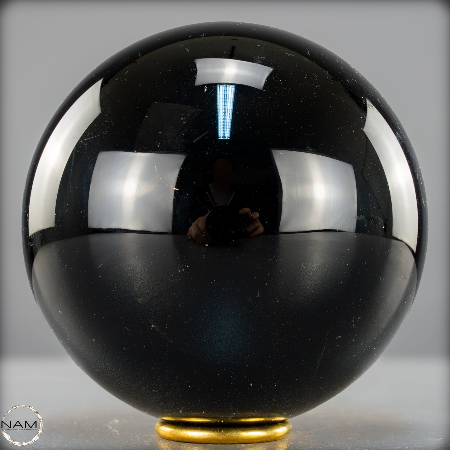 Natürliche Schwarze Obsidian Kristall-Kugel - 2429,08g - 132mm