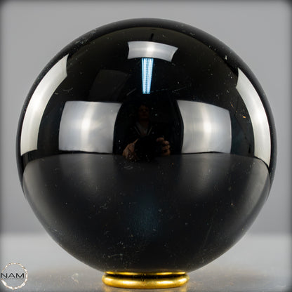 Natürliche Schwarze Obsidian Kristall-Kugel - 2429,08g - 132mm