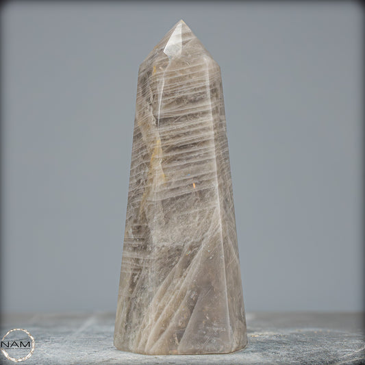 Natürlicher Rauchquarz-Kristall Obelisk aus Brasilien - 1124,63g
