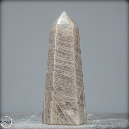 Natürlicher Rauchquarz-Kristall Obelisk aus Brasilien - 1124,63g