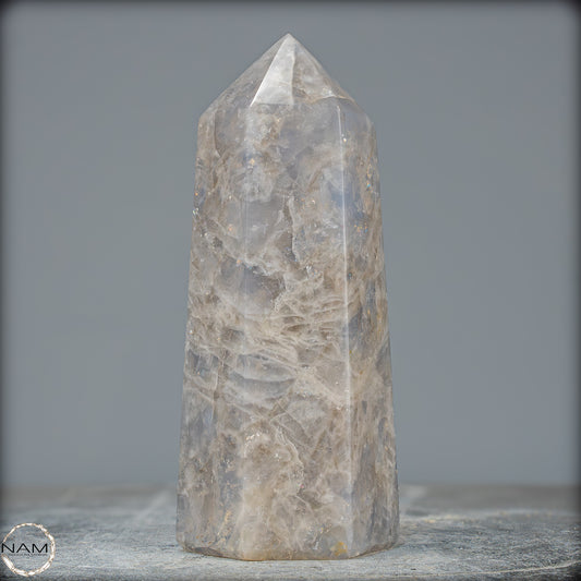 Natürlicher Rauchquarz-Kristall Obelisk aus Brasilien - 1114,41g