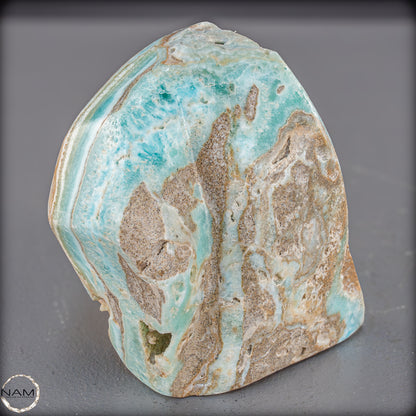 Natürlicher Blau-Grüne Aragonit Kristall-Freiform - 800,85g