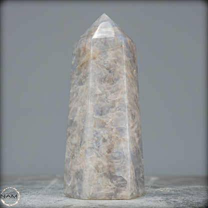 Natürlicher Rauchquarz-Kristall Obelisk aus Brasilien - 1114,41g