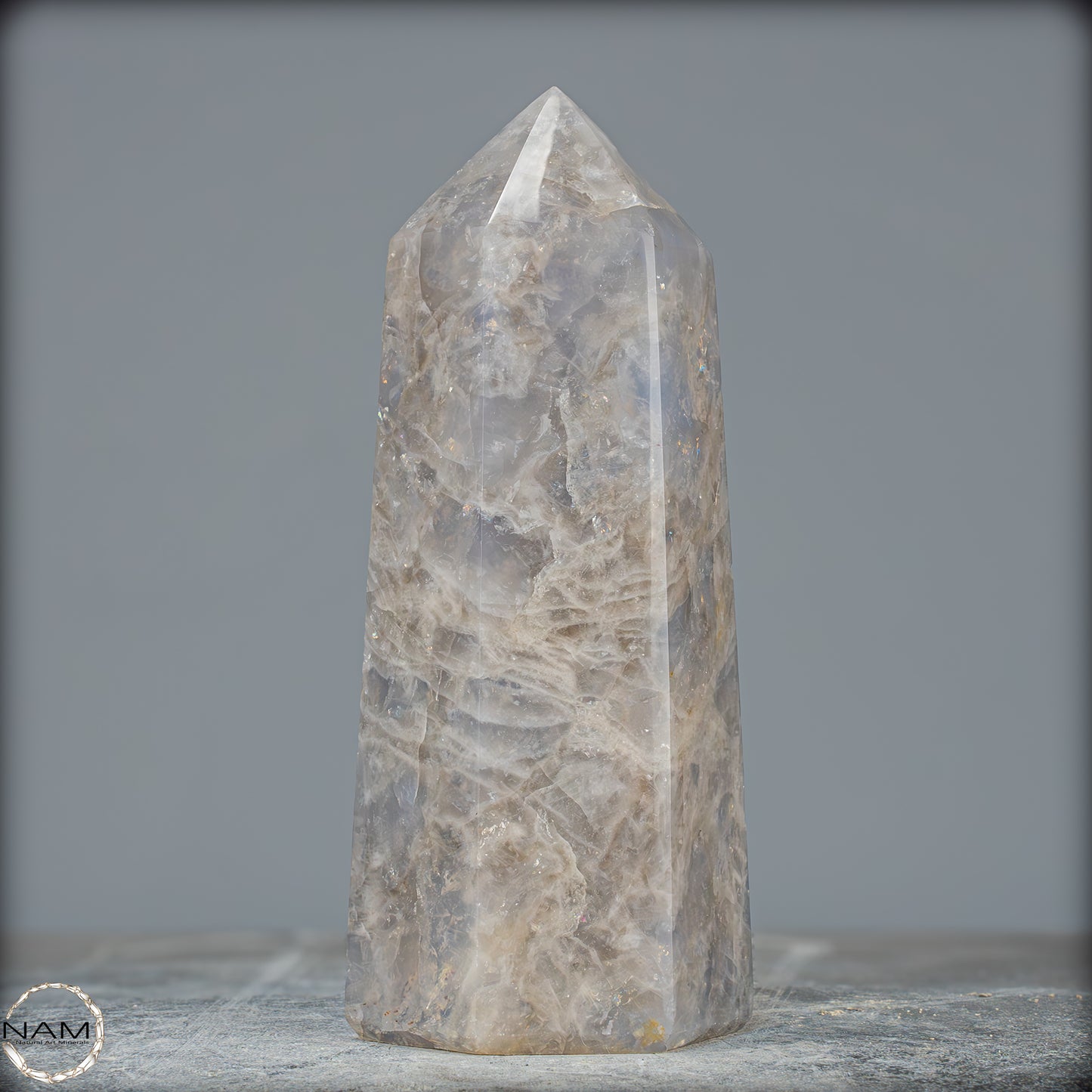 Natürlicher Rauchquarz-Kristall Obelisk aus Brasilien - 1114,41g