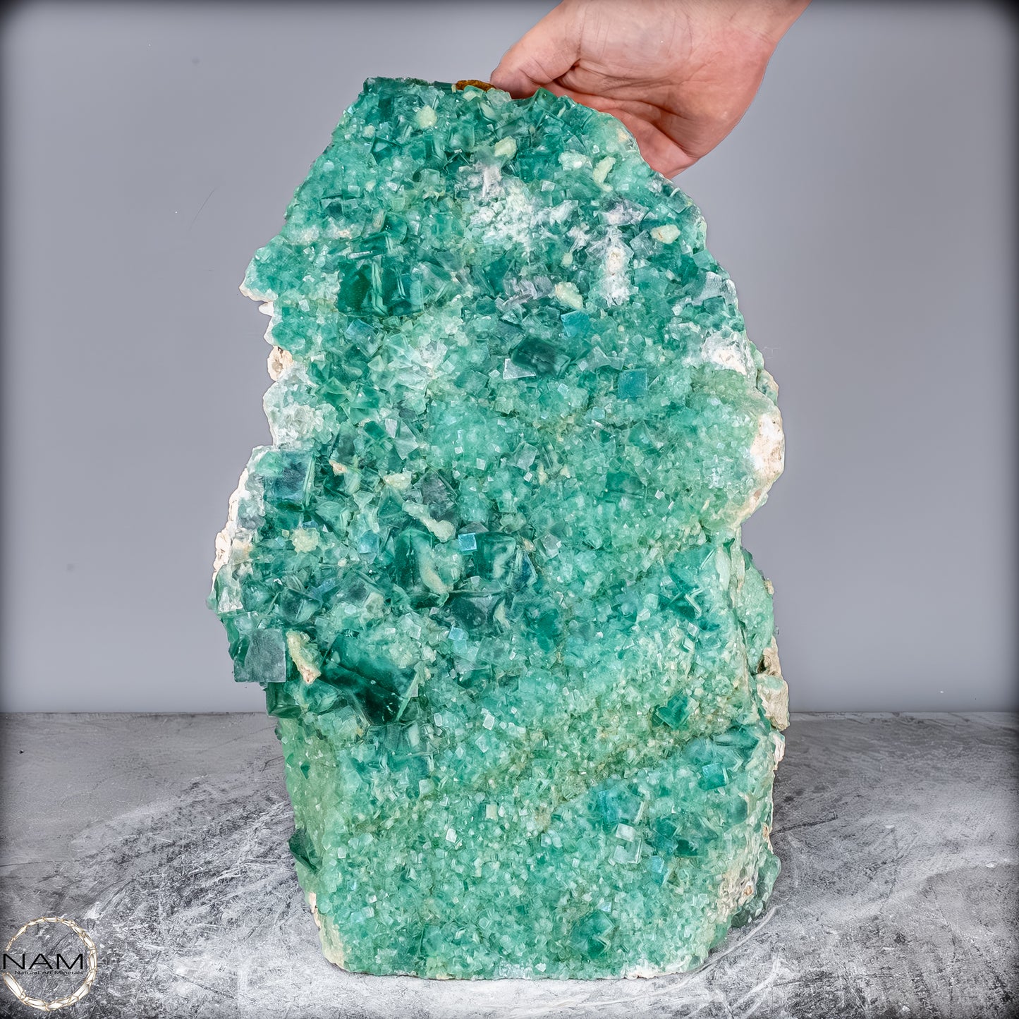 Natürliche Grüner Fluorit Kristalle auf Matrix - 24752,62g