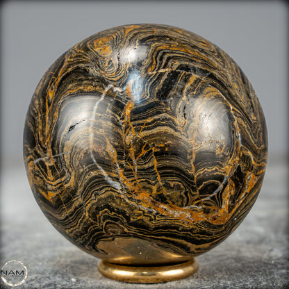 Natürliche Stromatolith (Fossile Algen) Kugel - 391,73g - 66,5mm