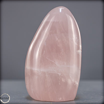 Natürliche Rosenquarz-Kristall Freiform aus Brasilien - 869,45g