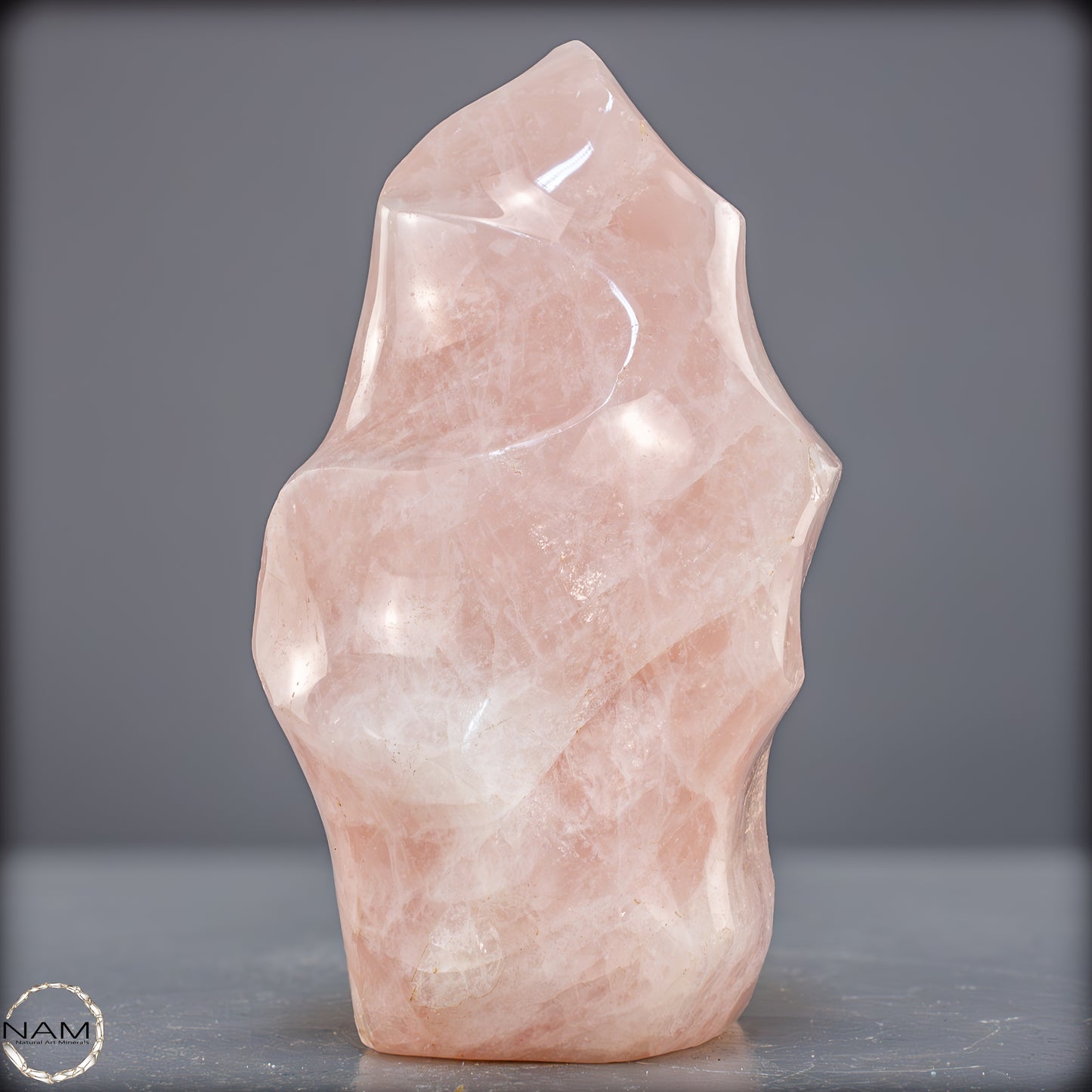 Natürliche Rosenquarz-Kristall Flamme aus Brasilien - 976,25g