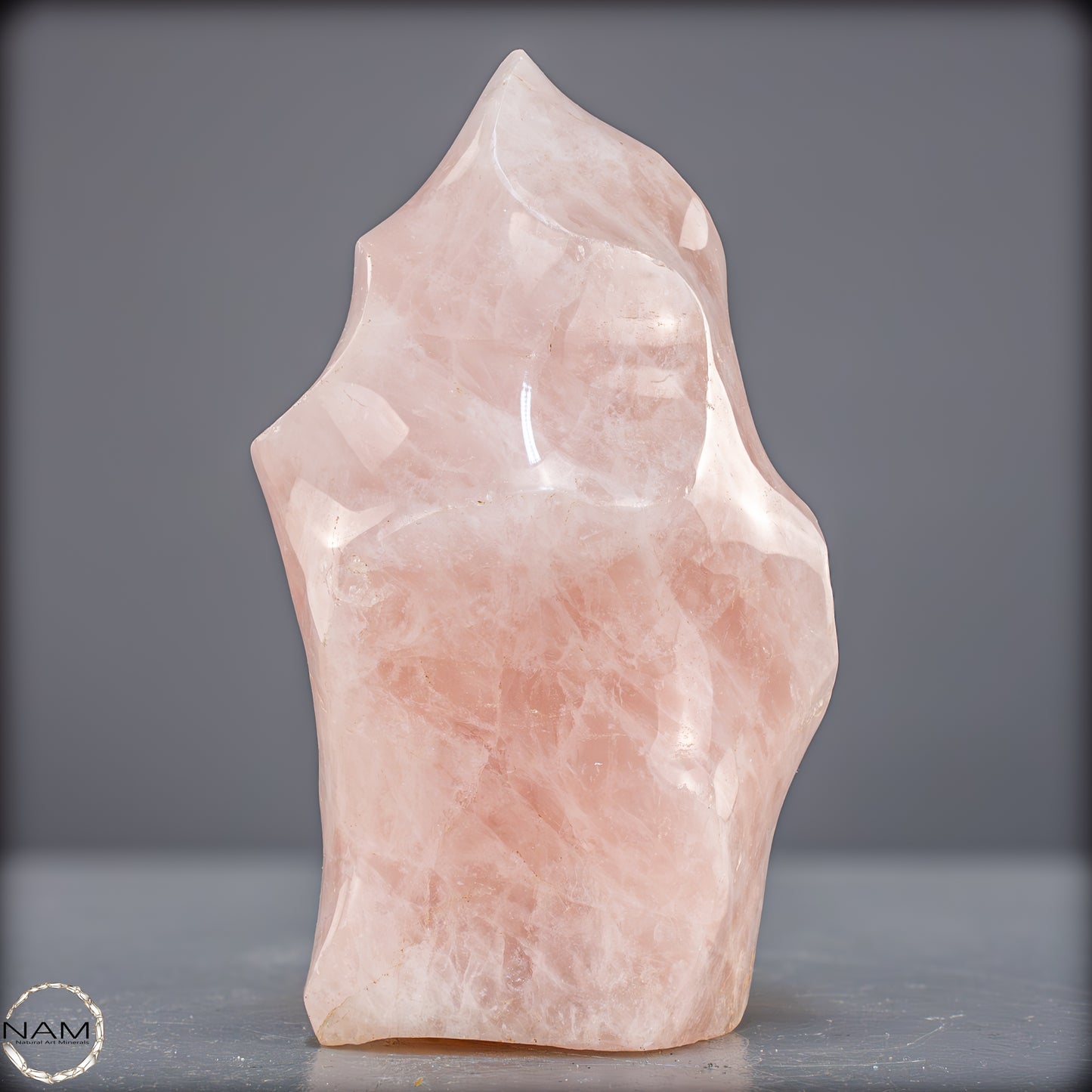 Natürliche Rosenquarz-Kristall Flamme aus Brasilien - 976,25g