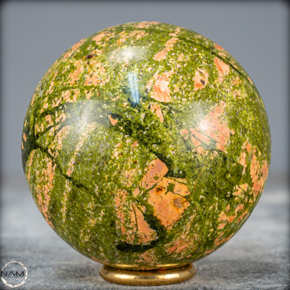 Natürliche Unakit-Kristall Kugel aus Indien - 548,17g - 70,7mm