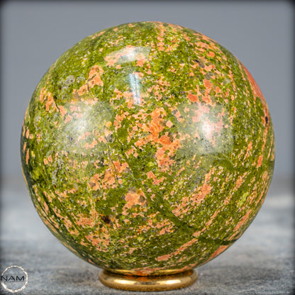 Natürliche Unakit-Kristall Kugel aus Indien - 548,17g - 70,7mm