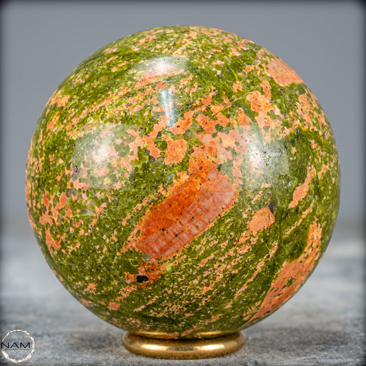 Natürliche Unakit-Kristall Kugel aus Indien - 548,17g - 70,7mm