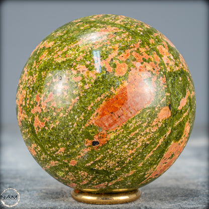 Natürliche Unakit-Kristall Kugel aus Indien - 548,17g - 70,7mm
