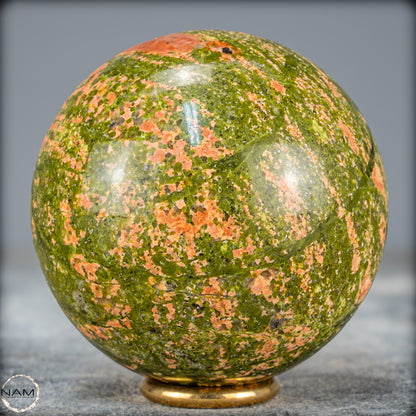 Natürliche Unakit-Kristall Kugel aus Indien - 548,17g - 70,7mm