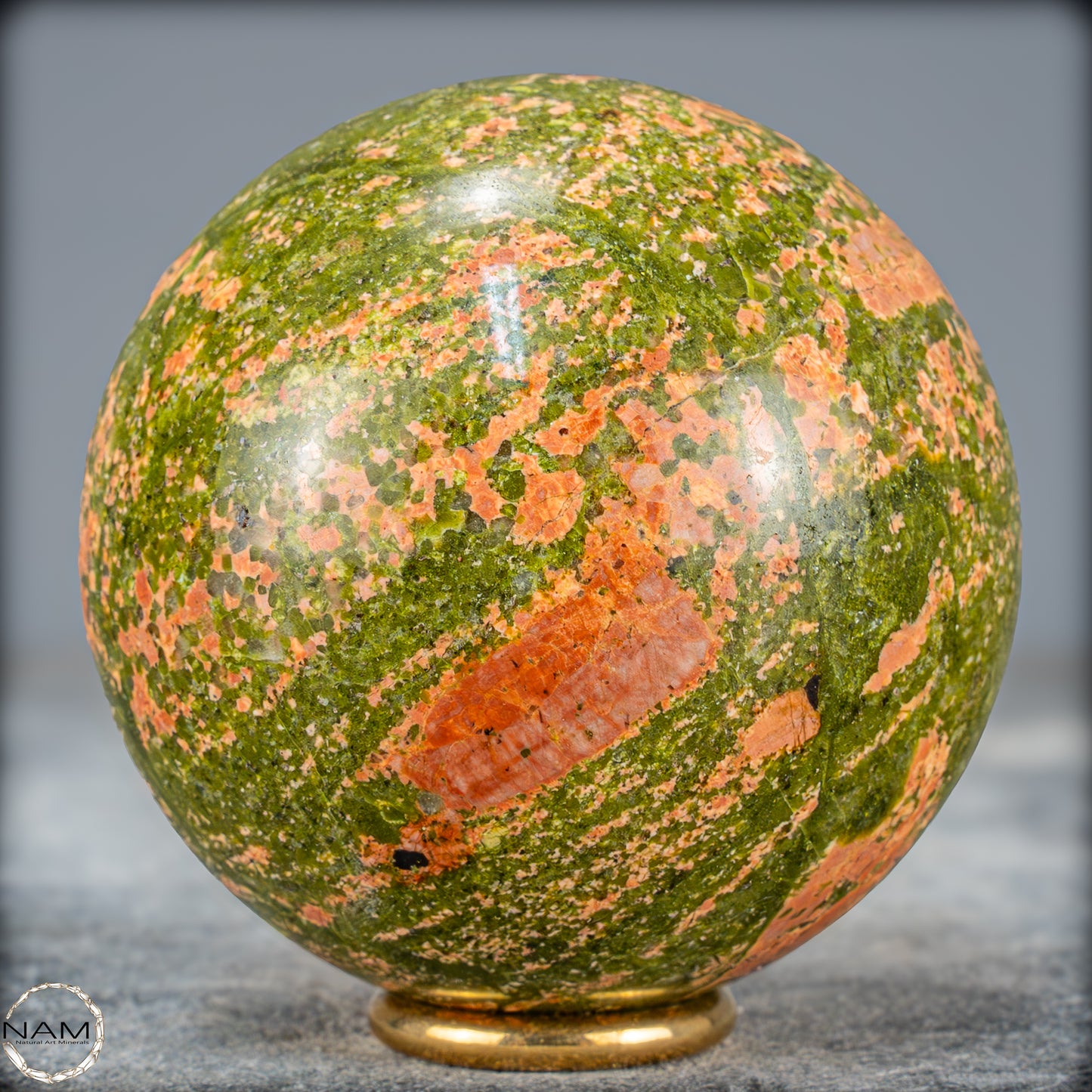 Natürliche Unakit-Kristall Kugel aus Indien - 548,17g - 70,7mm