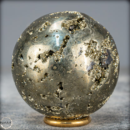 Natürliche Dekorative Pyrit Kugel / Druse - 517,89g - 62mm