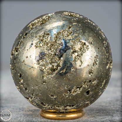 Natürliche Dekorative Pyrit Kugel / Druse - 517,89g - 62mm