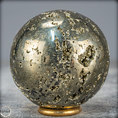Natürliche Dekorative Pyrit Kugel / Druse - 517,89g - 62mm