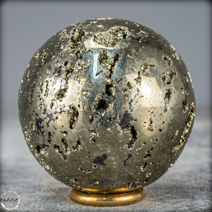 Natürliche Dekorative Pyrit Kugel / Druse - 517,89g - 62mm