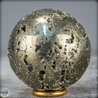 Natürliche Dekorative Pyrit Kugel / Druse - 517,89g - 62mm