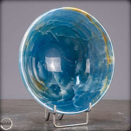 Seltene Natürlich Blaue Onyx-Kristall Schale/Schüssel, Argentinien - 587,44g