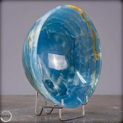 Seltene Natürlich Blaue Onyx-Kristall Schale/Schüssel, Argentinien - 587,44g