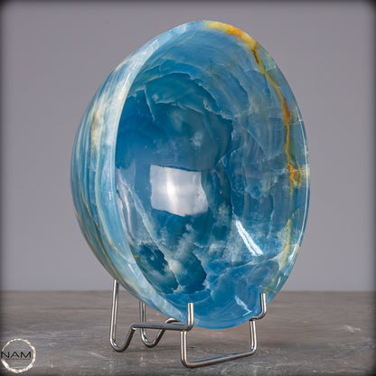 Seltene Natürlich Blaue Onyx-Kristall Schale/Schüssel, Argentinien - 587,44g