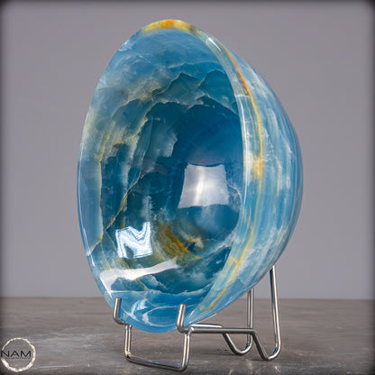 Seltene Natürlich Blaue Onyx-Kristall Schale/Schüssel, Argentinien - 587,44g