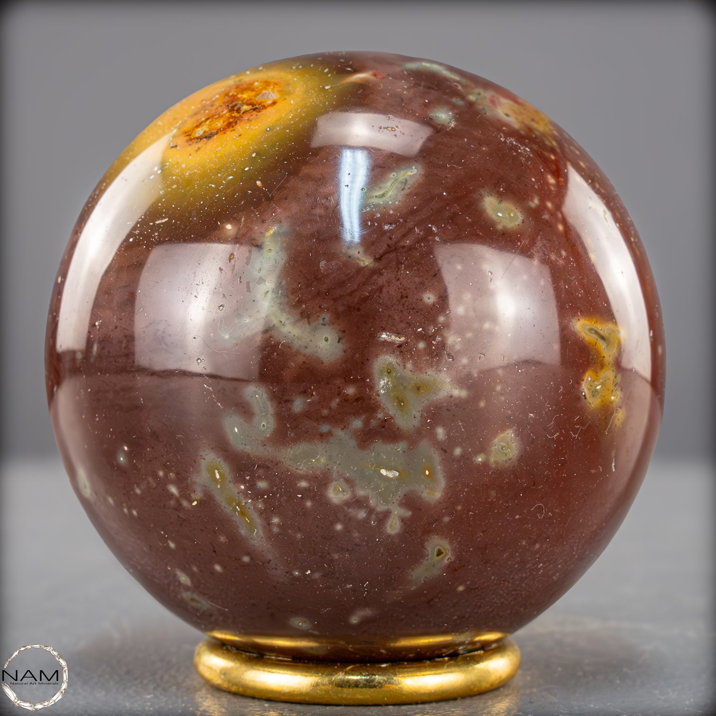 Natürliche Polychrome Jaspis Kristall-Kugel - 679,15g - 79mm