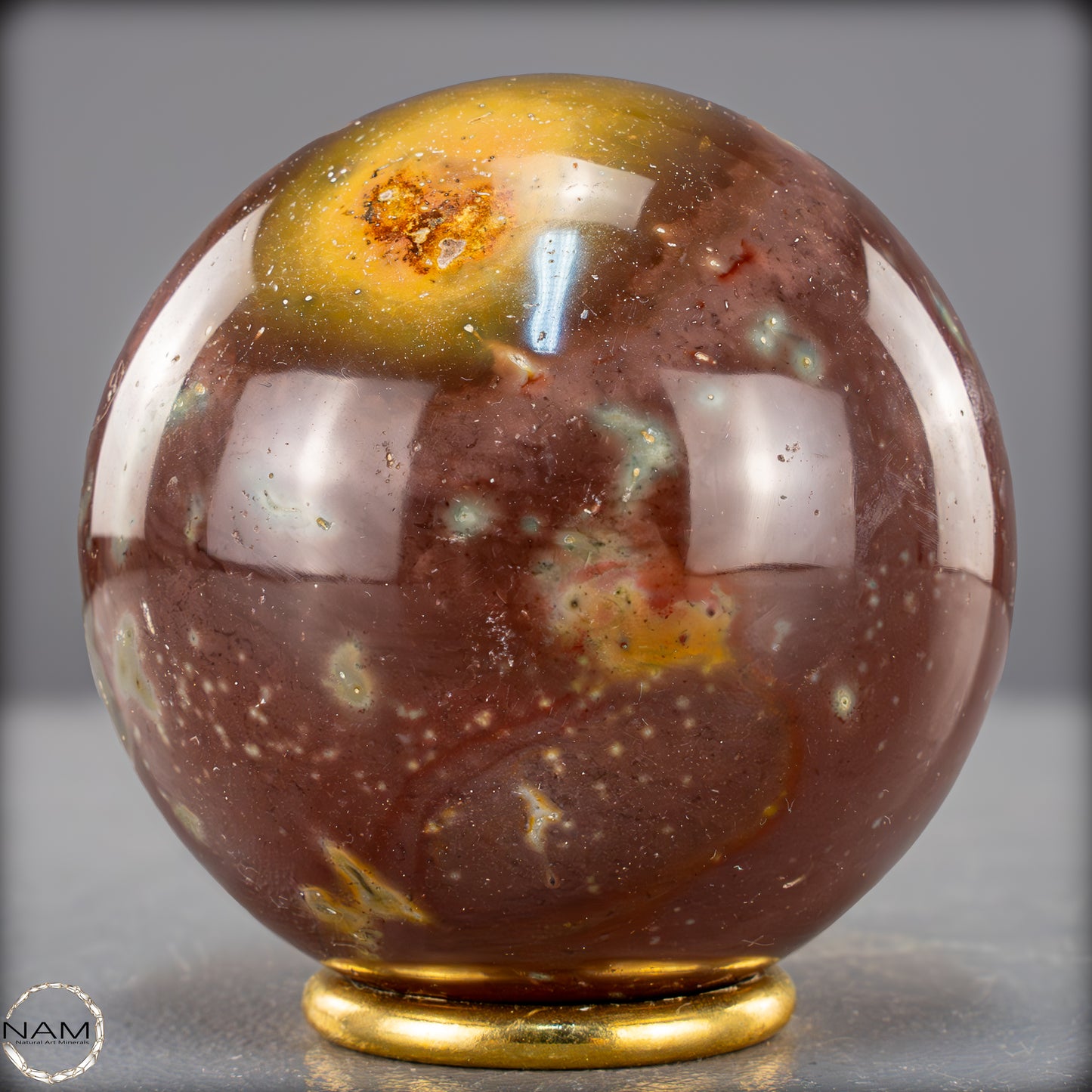 Natürliche Polychrome Jaspis Kristall-Kugel - 679,15g - 79mm