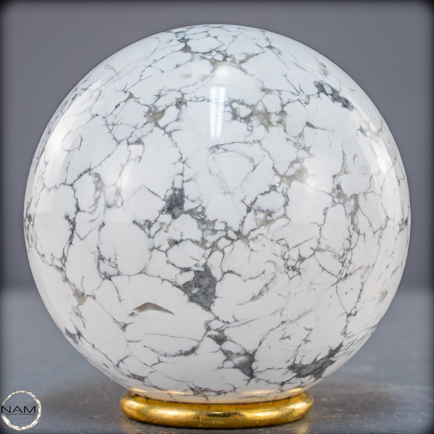 Natürliche Howlith-Kugel - 871,27g - 84mm