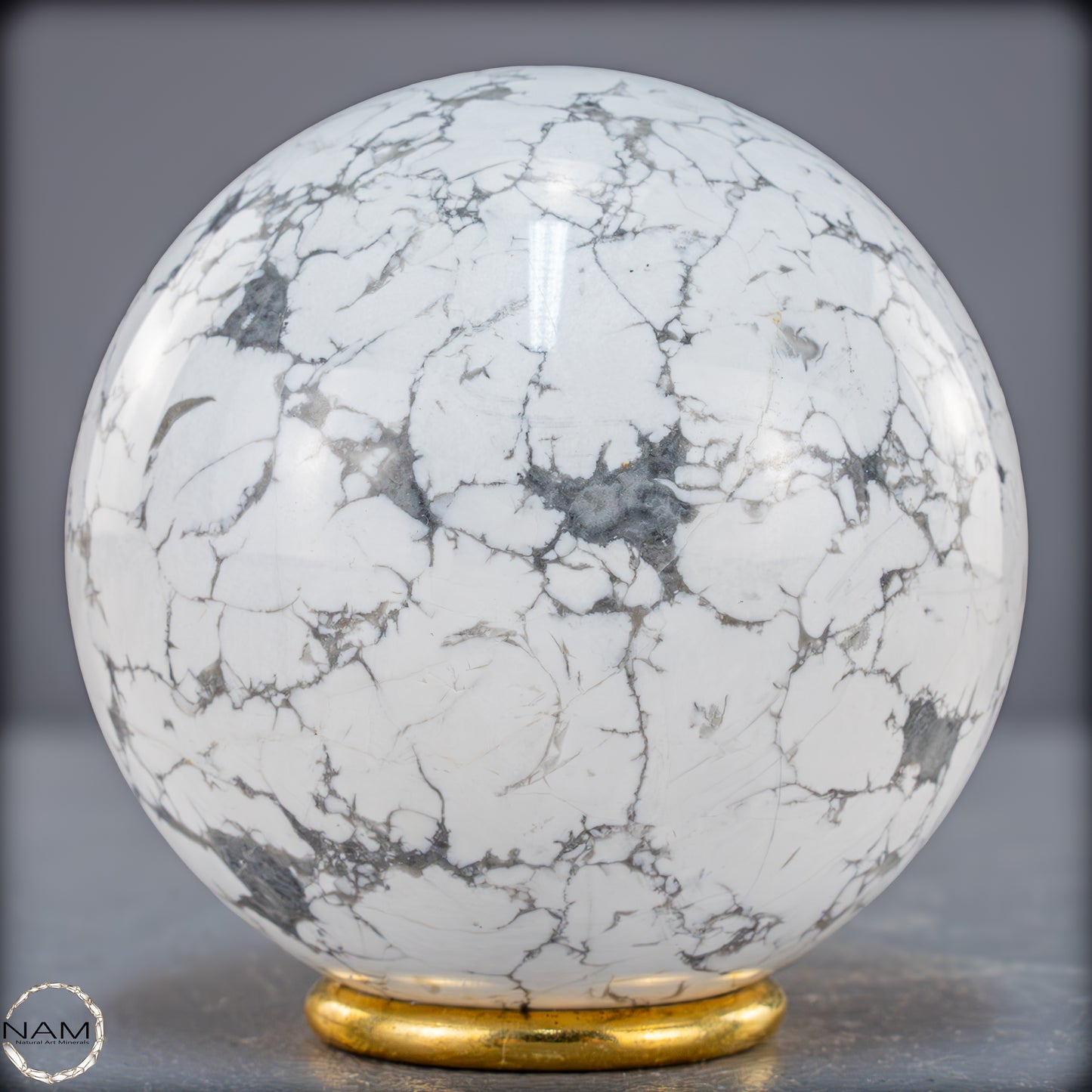 Natürliche Howlith-Kugel - 871,27g - 84mm