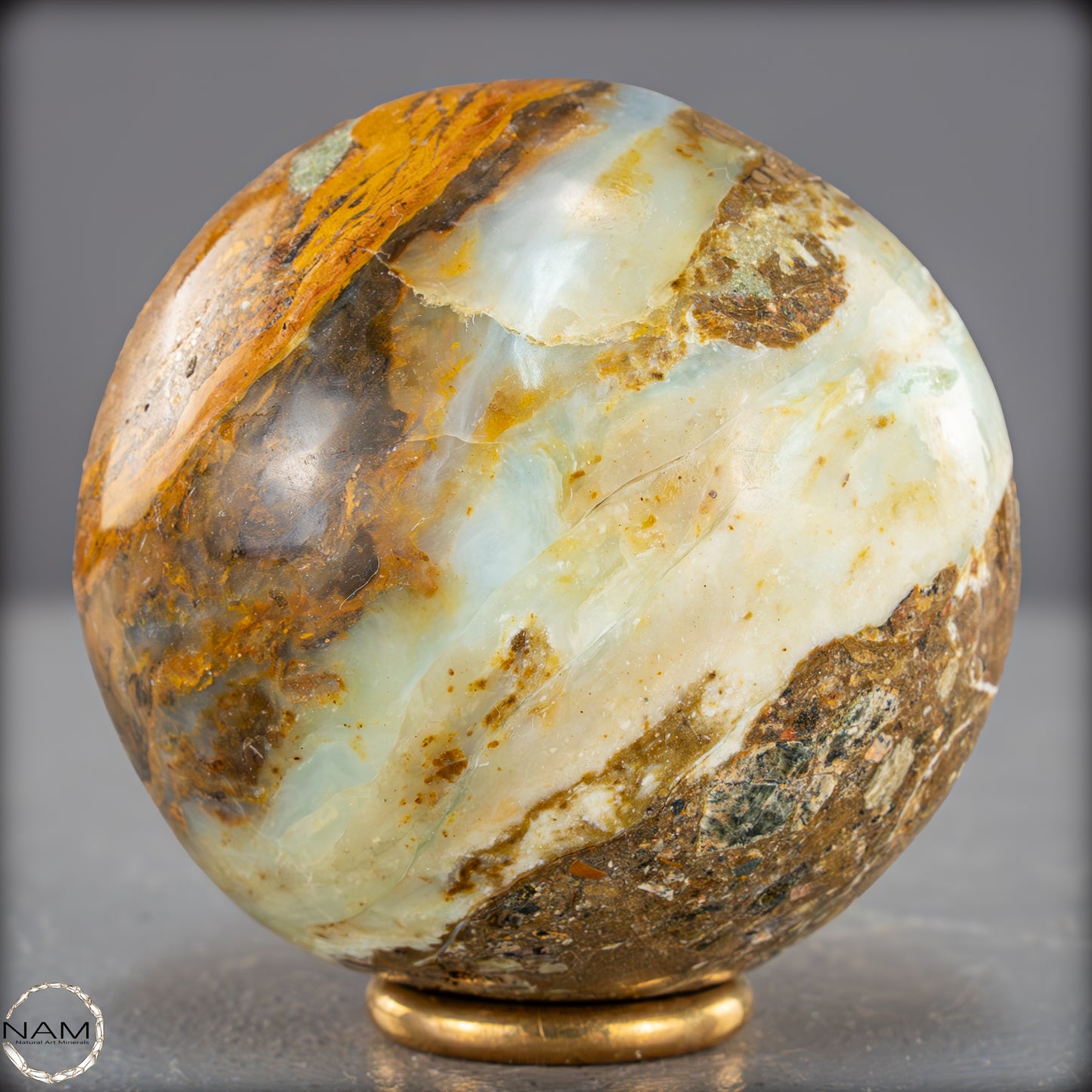 Natürliche Mehrfarbige Andenopal Kristall-Kugel, Peru - 310,17g - 65mm