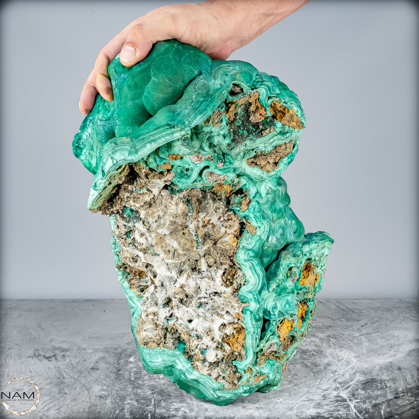 Natürlicher Botryoidaler Chrysokolla, Malachit und Quartz, sehr selten - 30123,65g