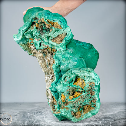 Natürlicher Botryoidaler Chrysokolla, Malachit und Quartz, sehr selten - 30123,65g