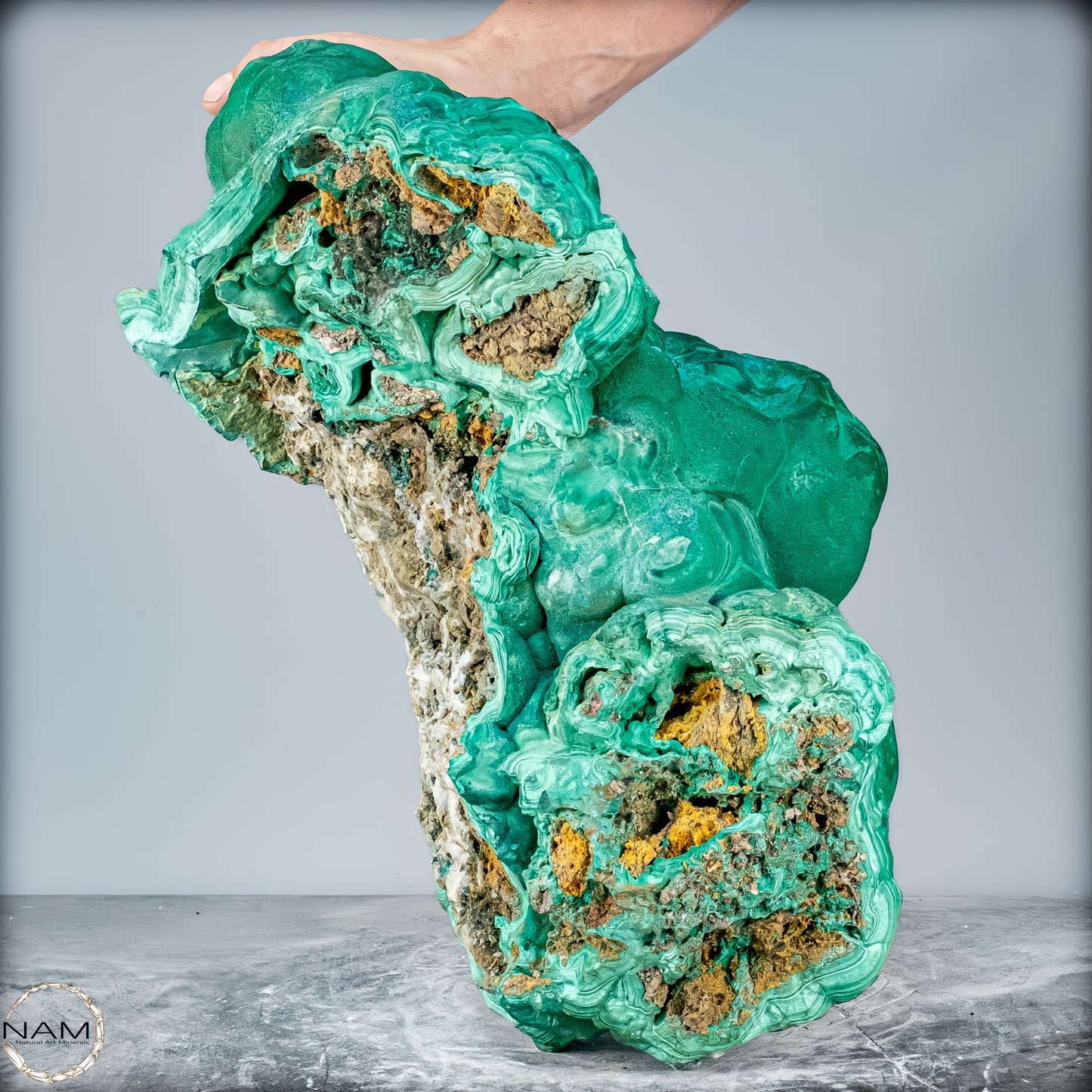 Natürlicher Botryoidaler Chrysokolla, Malachit und Quartz, sehr selten - 30123,65g