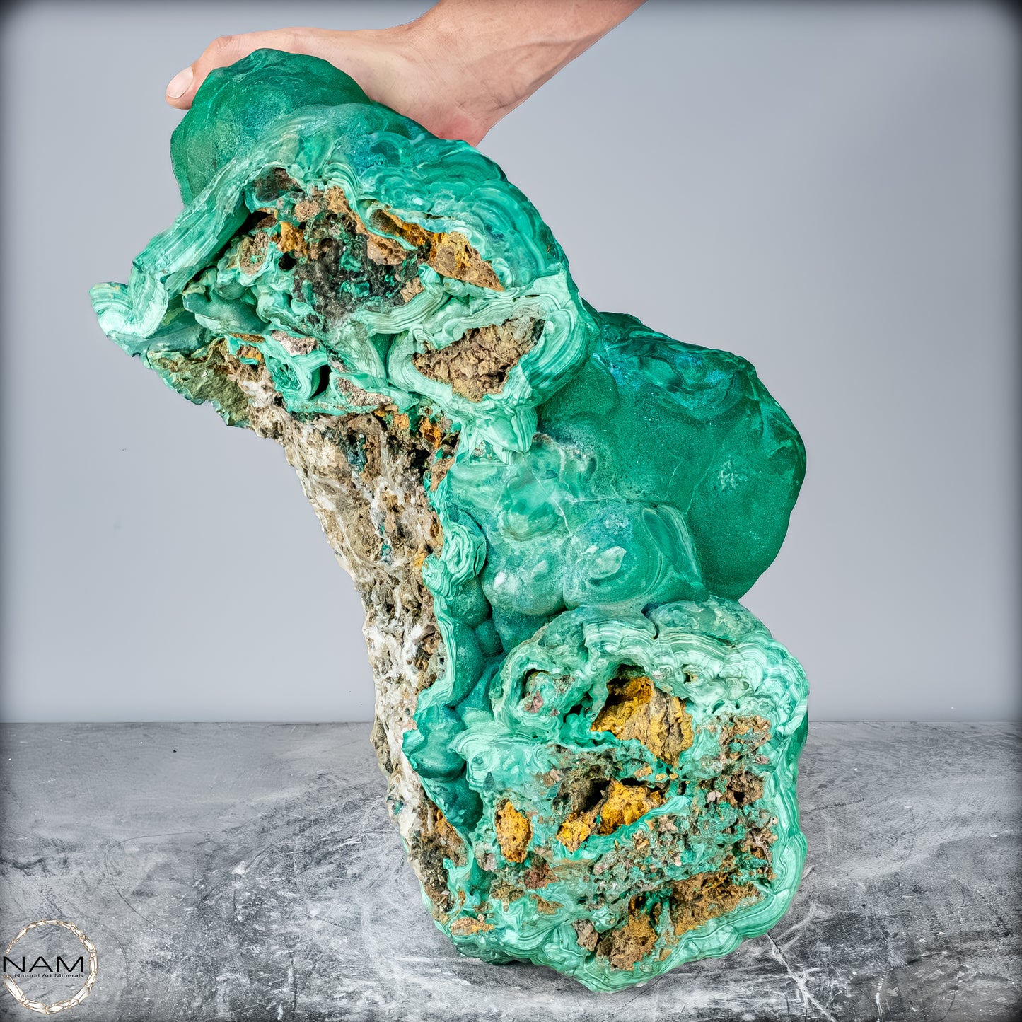 Natürlicher Botryoidaler Chrysokolla, Malachit und Quartz, sehr selten - 30123,65g