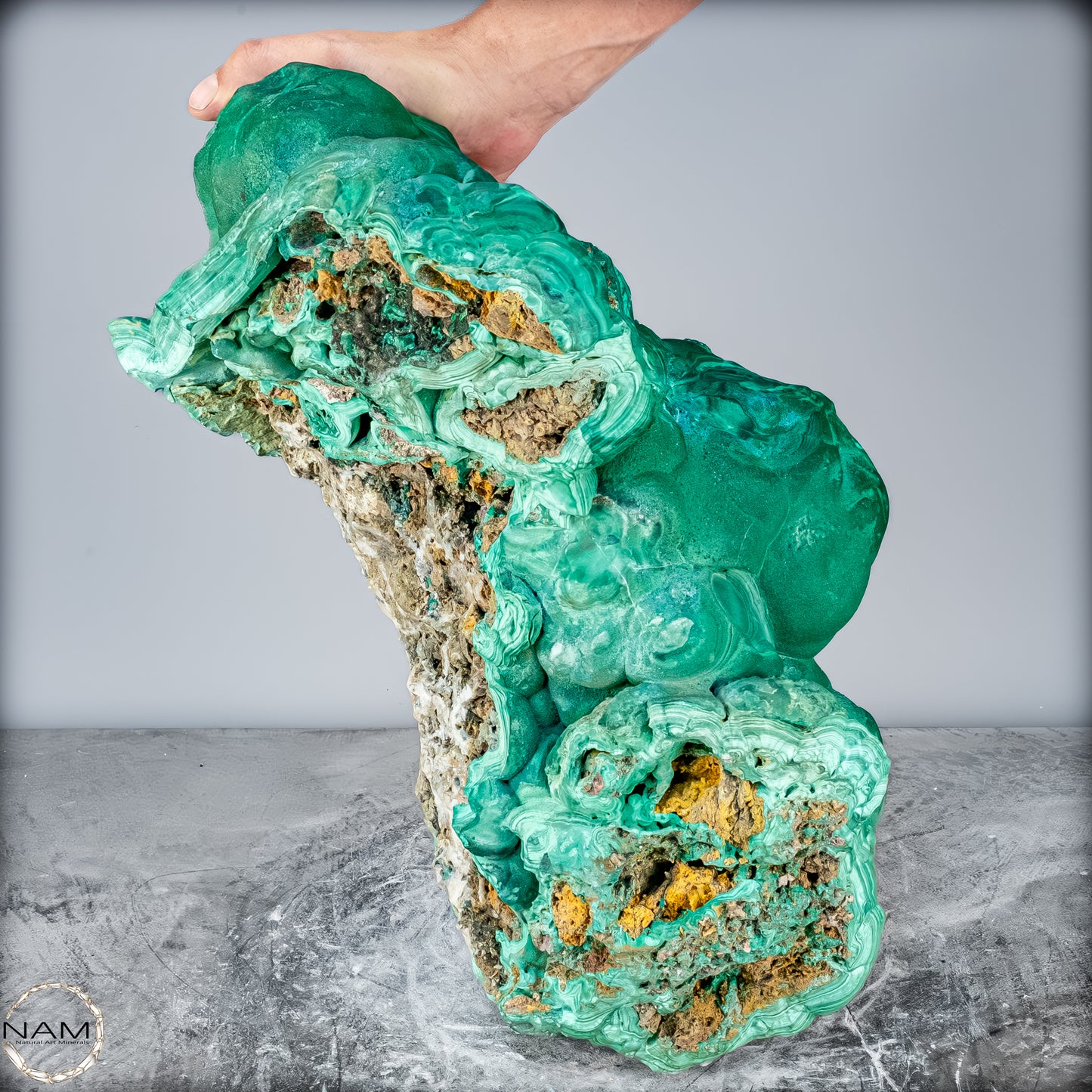 Natürlicher Botryoidaler Chrysokolla, Malachit und Quartz, sehr selten - 30123,65g
