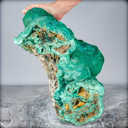 Natürlicher Botryoidaler Chrysokolla, Malachit und Quartz, sehr selten - 30123,65g