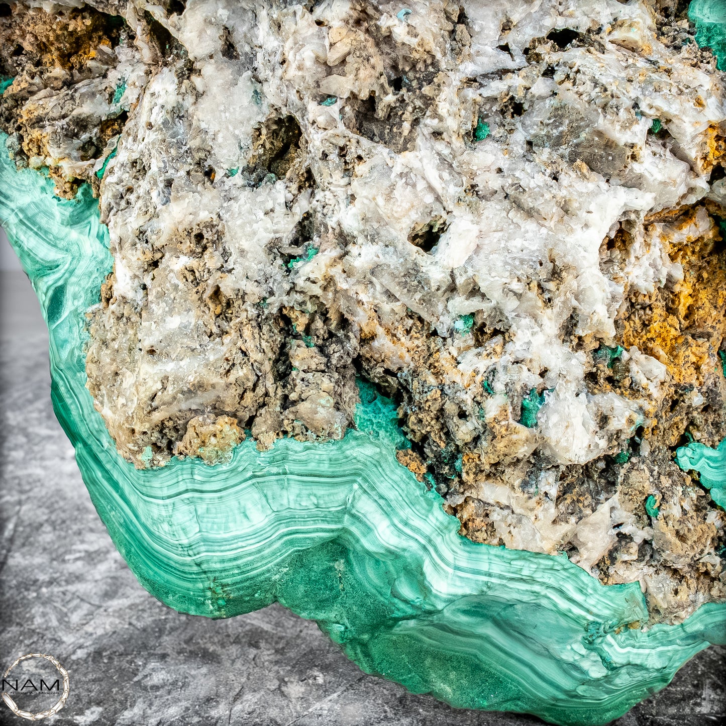 Natürlicher Botryoidaler Chrysokolla, Malachit und Quartz, sehr selten - 30123,65g