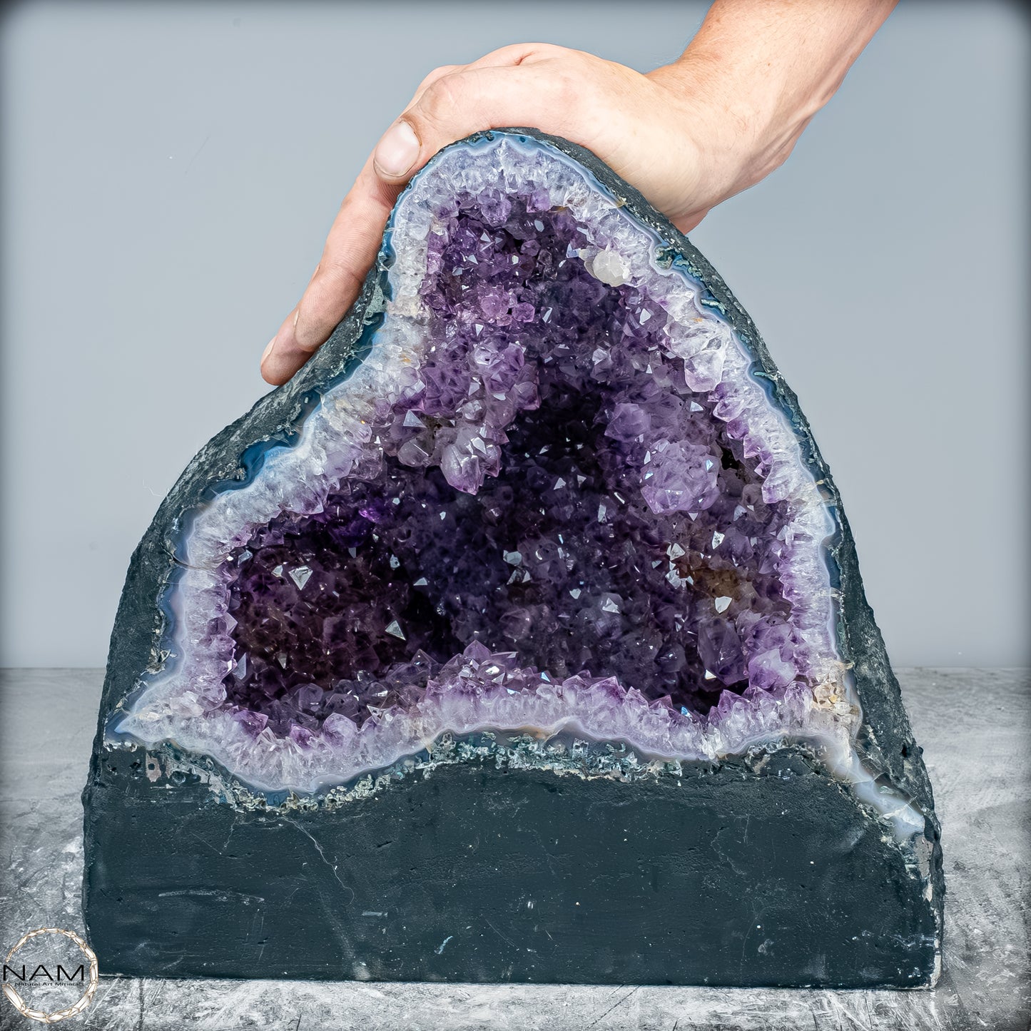 Natürliche Intensive Amethyst-Achat-Kristall Kathedrale/Druse - 17801,77g