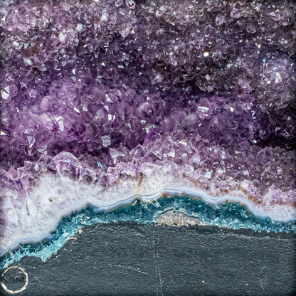 Natürliche Intensive Amethyst-Achat-Kristall Kathedrale/Druse - 19109,31g