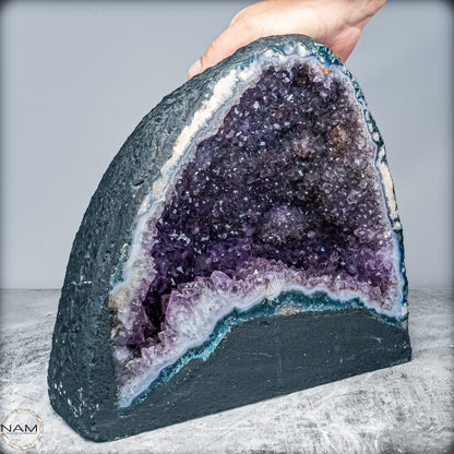 Natürliche Intensive Amethyst-Achat-Kristall Kathedrale/Druse - 19109,31g