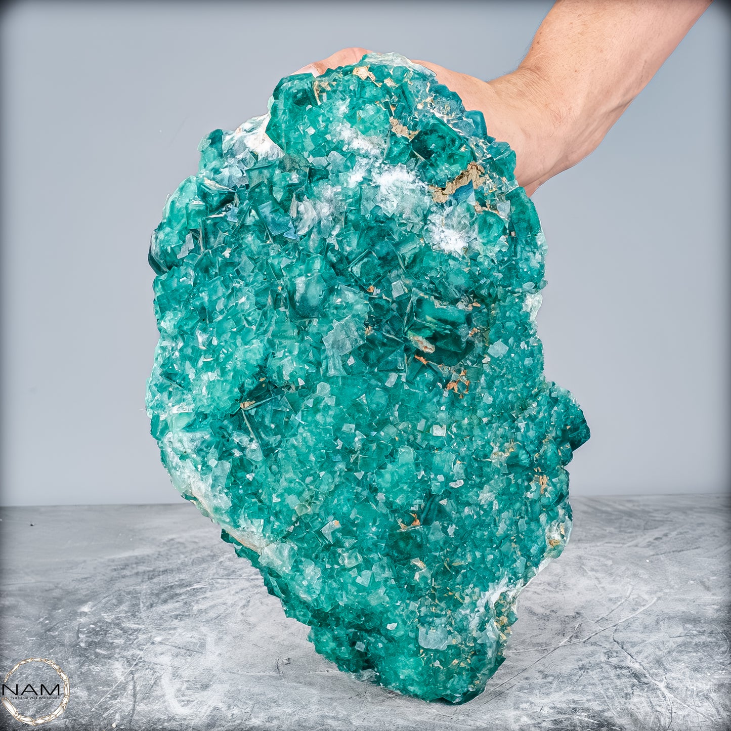 Natürliche Grüner Fluorit Kristalle auf Matrix -10644,55g