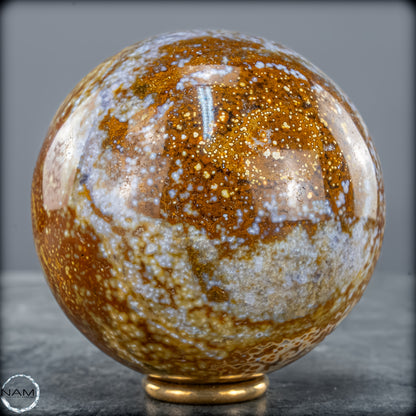 Natürliche Ocean-Jaspis-Achat Kugel - 616,37g