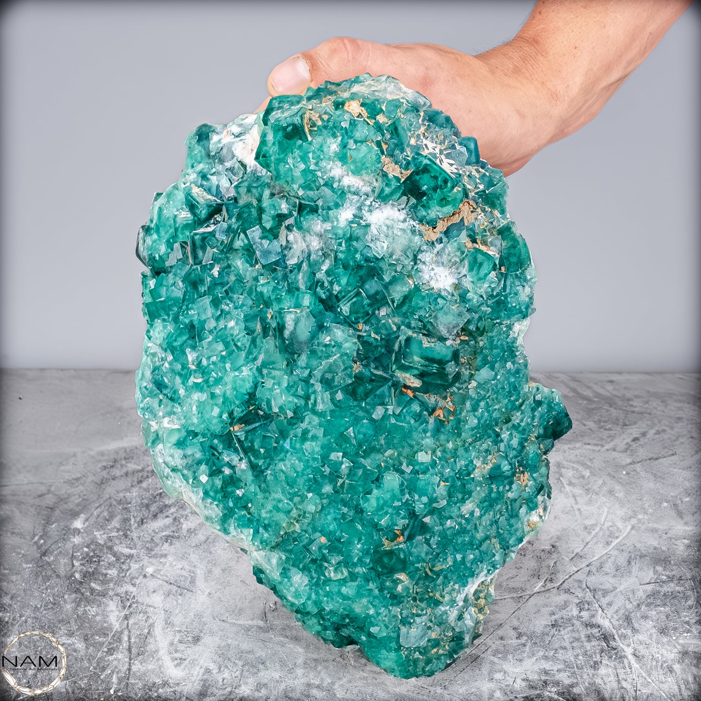 Natürliche Grüner Fluorit Kristalle auf Matrix -10644,55g