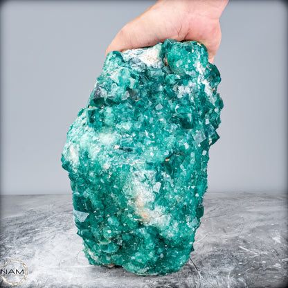 Natürliche Grüner Fluorit Kristalle auf Matrix -10644,55g
